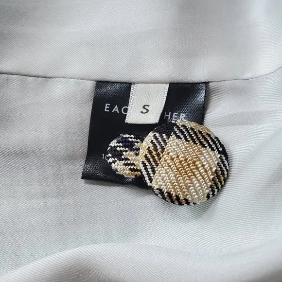 NWOT EACH X OTHER LONG PLAID DUSTER COAT - Picture 10 of 10